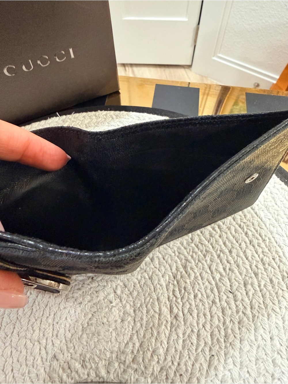 PreLOVED Gucci
Eclipse French Purse GG Canvas Compact Wallet & Box ✨ - Picture 8 of 14